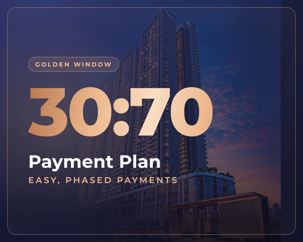 30:70 payment plan offer at Levante Residences